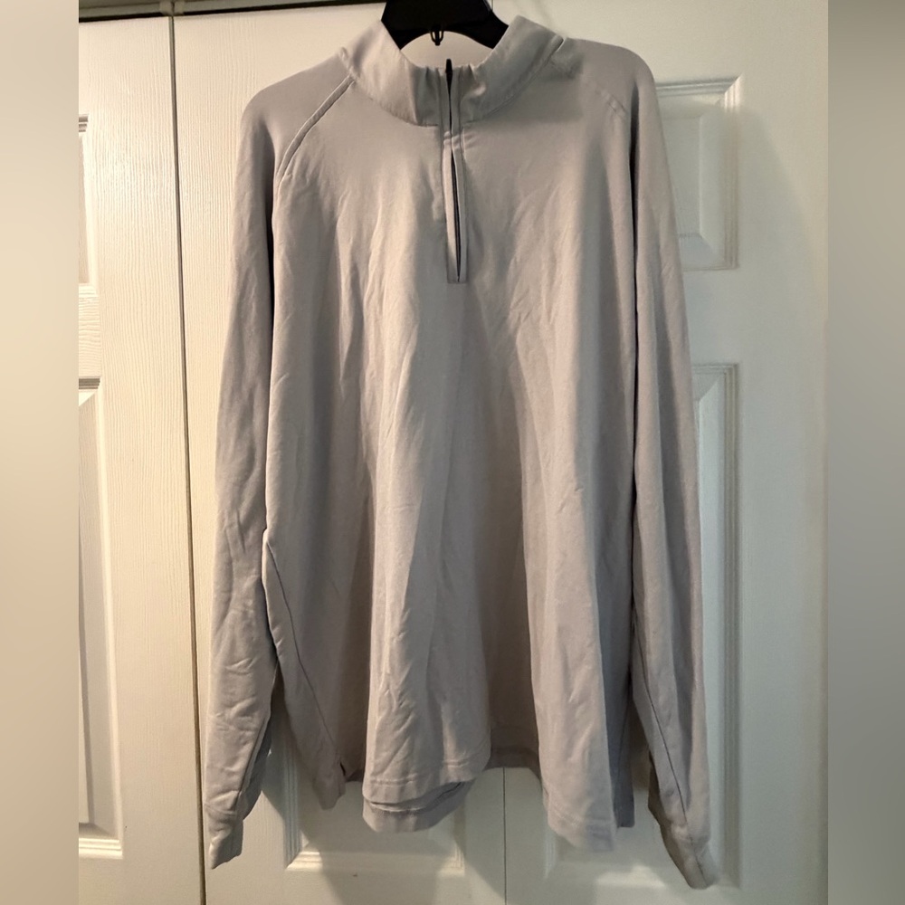 Donald Ross Sportswear Men’s 1/4 Zip Pullover in Light Gray Size XXL